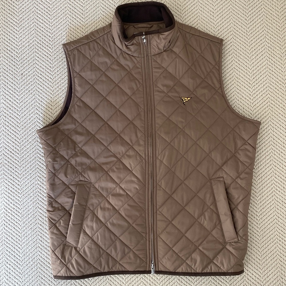 NWT Peter Millar Brown Quilted Vest - Size L